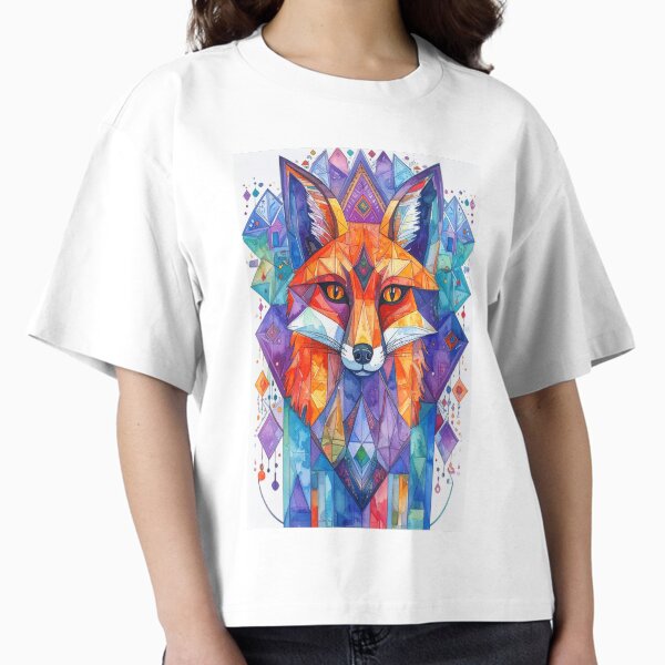 Item preview, Geometric Fox Art with Clean Edges designed and sold by Geonimalia.