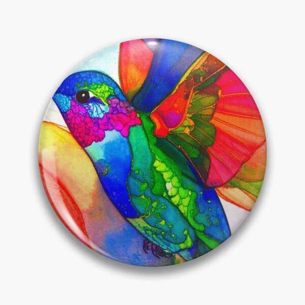 Item preview, Geometric Hummingbird with Floral Touch designed and sold by Geonimalia.