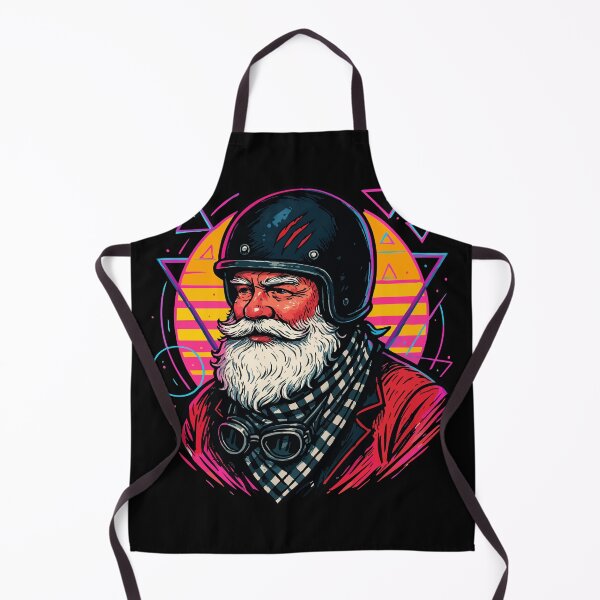 Item preview, Biker Santa Vaporwave Retro designed and sold by TomFrontierArt.