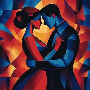 Artwork thumbnail, Abstract Couple Dancing by Rtymer