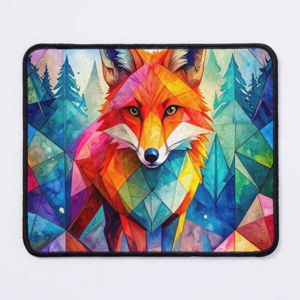 Item preview, Geometric Fox in Vibrant Forest designed and sold by Geonimalia.