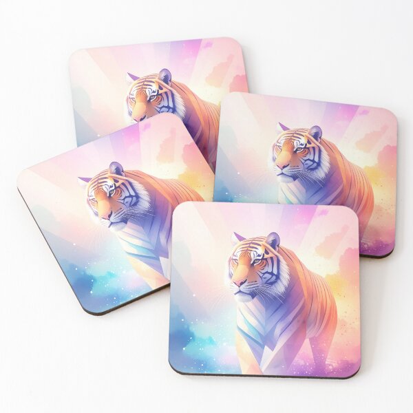 Item preview, Vibrant Geometric Tiger Art designed and sold by Geonimalia.