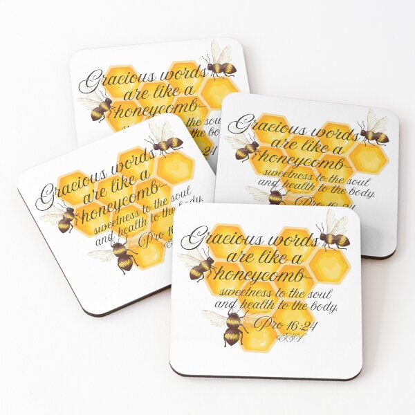 Item preview, Pleasant Words are honeycomb - Pr 16:24 ESV designed and sold by stella literarium.