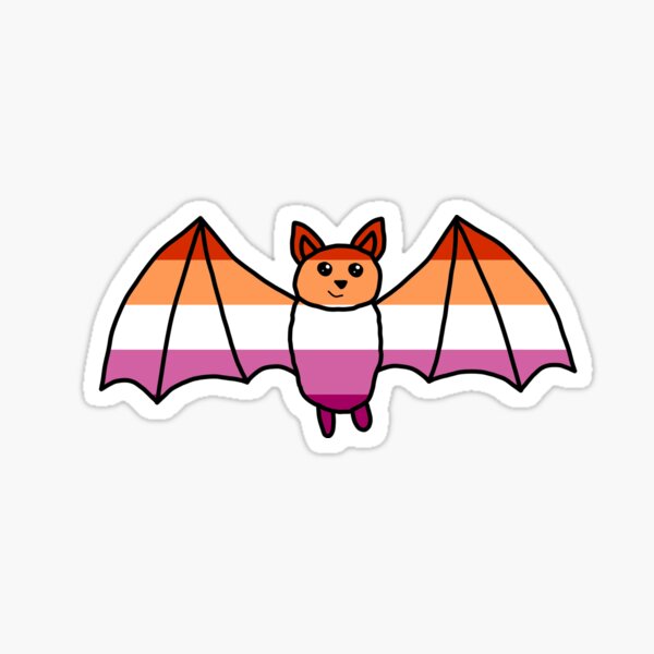 Item preview, Cute Lesbian Pride Flag Bat designed and sold by ChloeCosDesigns.
