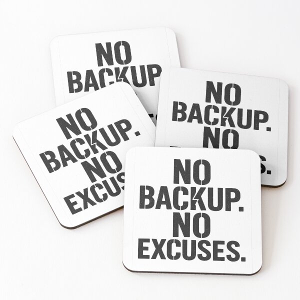 Item preview, No Backup No Excuses – Bold No-Plan-B Hustle Poster designed and sold by TheoVerse.