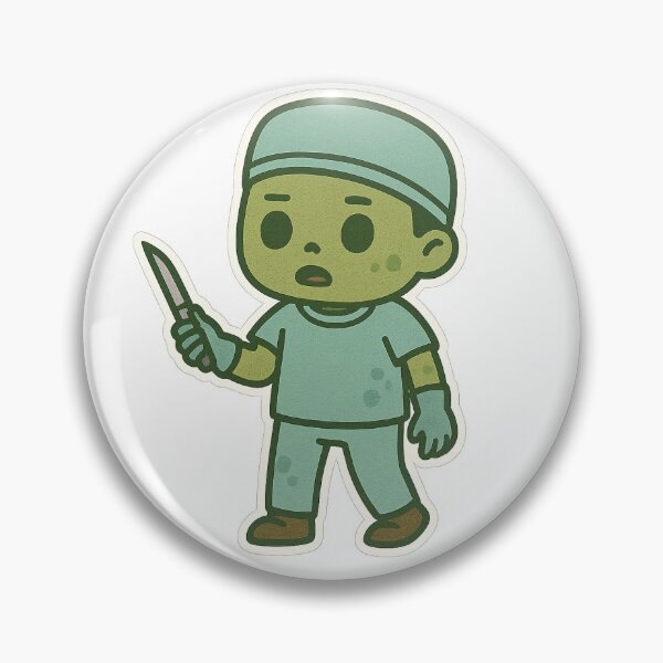 Item preview, Zombie surgeon doctor in scrubs with a scalpel designed and sold by SpireForged.