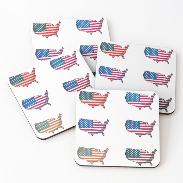 Item preview, American Flag USA Map  designed and sold by Paper Drip.