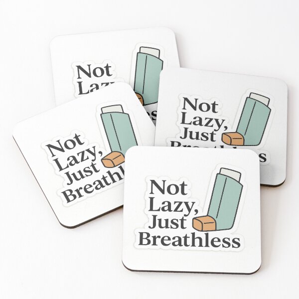Item preview, Not Lazy, Just Breathless: Inhaler Sticker for Asthma & Chronic Illness designed and sold by Breathe&Believe.