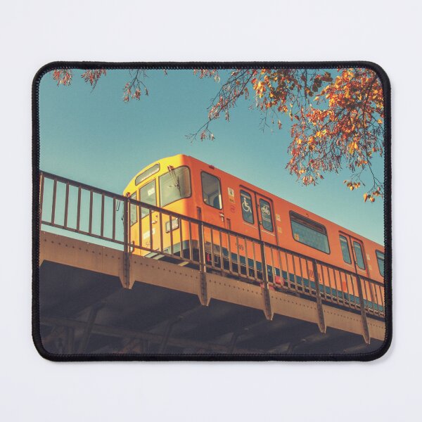 Item preview, A autumn moment in Berlin — the orange U-Bahn designed and sold by Drawings Project.