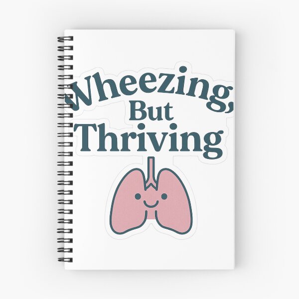 Item preview, Wheezing, But Thriving: Cute Lung Sticker for Asthma & Chronic Illness designed and sold by Breathe&Believe.