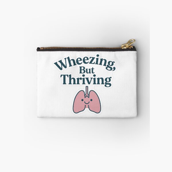 Item preview, Wheezing, But Thriving: Cute Lung Sticker for Asthma & Chronic Illness designed and sold by Breathe&Believe.