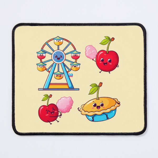 Item preview, Cute Cherry Carnival Fun – Festival Kawaii Illustration designed and sold by PrintBreeze.