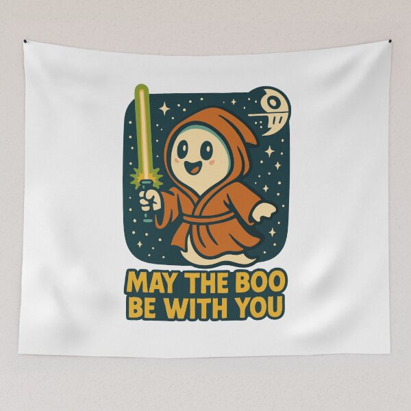 Item preview, "May The Boo Be With You" Ghost designed and sold by Retro Boo Tee.