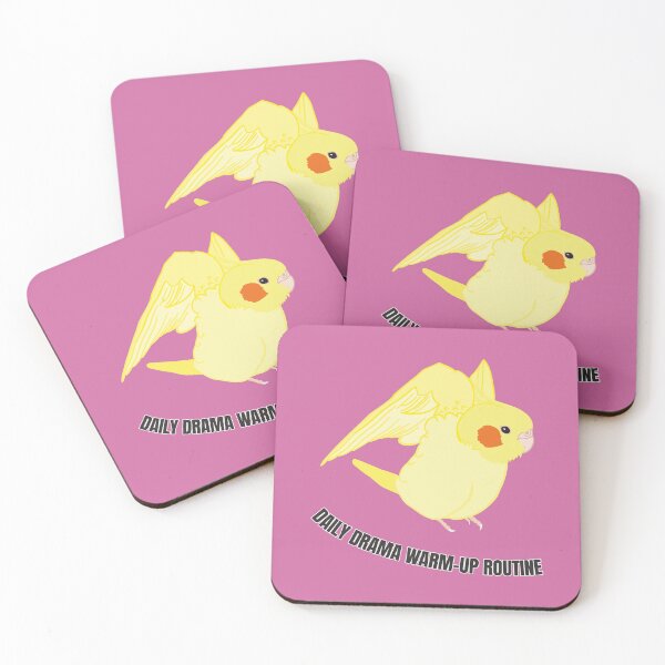 Item preview, Lutino Cockatiel Drama Queen – Morning Stretch Mode designed and sold by Birbosaurus.