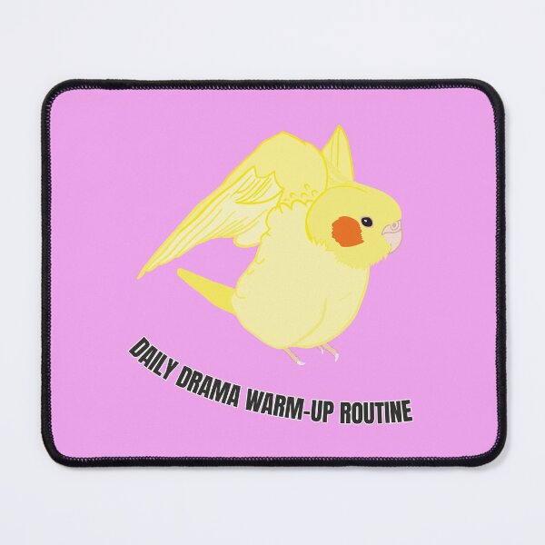 Item preview, Lutino Cockatiel Drama Queen – Morning Stretch Mode designed and sold by Birbosaurus.