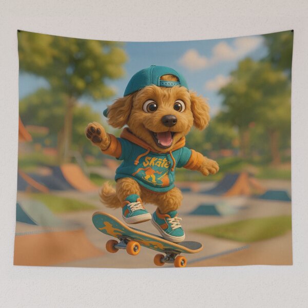 Item preview, Skater Airedoodle designed and sold by Sillytoe.