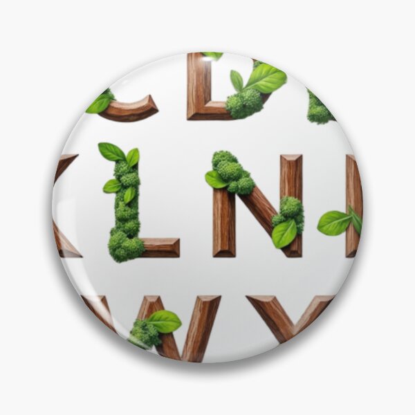 Item preview, Wooden Alphabet with Moss and Leaves on Black Background designed and sold by Creative88Art.