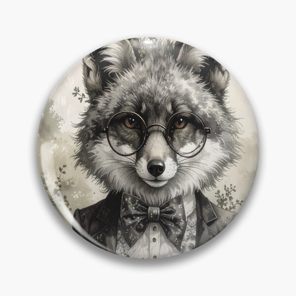 Item preview, Anthropomorphic Fox With A Hippie Style Wearing Glasses And Sipping Coffee designed and sold by Elliott G.W..