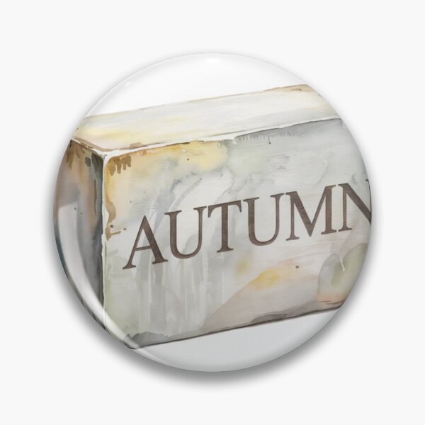 Item preview, Rectangular Block with Textured Design Featuring the Word AUTUMN designed and sold by Creative88Art.