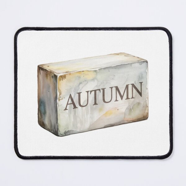 Item preview, Rectangular Block with Textured Design Featuring the Word AUTUMN designed and sold by Creative88Art.
