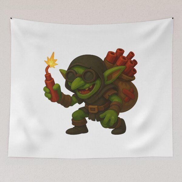 Item preview, Goblin Bomber in Cartoon Style designed and sold by QuirkWears.