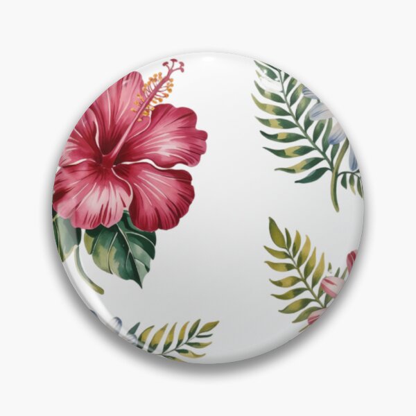Item preview, Vibrant Floral Illustrations with Hibiscus and Daisies on Black designed and sold by Creative88Art.
