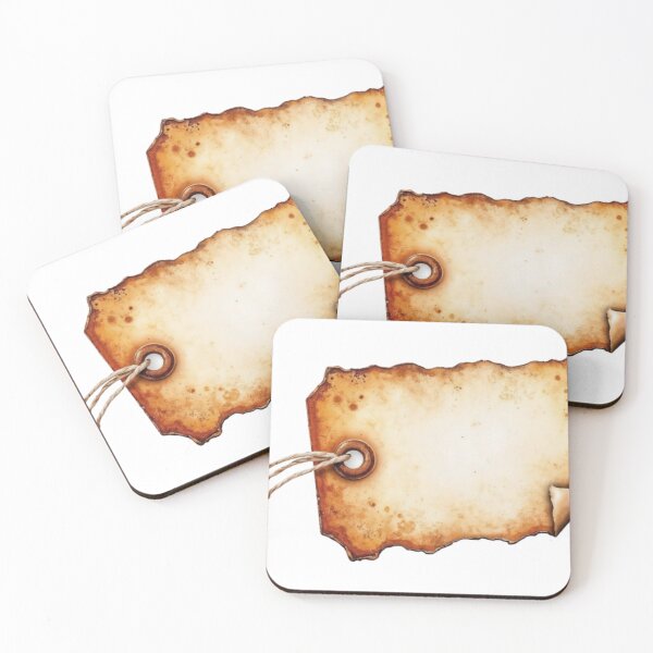 Item preview, Vintage Rectangular Tag with Burnt Edges and Frayed Strings designed and sold by Creative88Art.