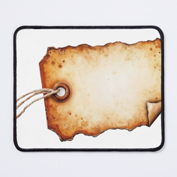 Item preview, Vintage Rectangular Tag with Burnt Edges and Frayed Strings designed and sold by Creative88Art.