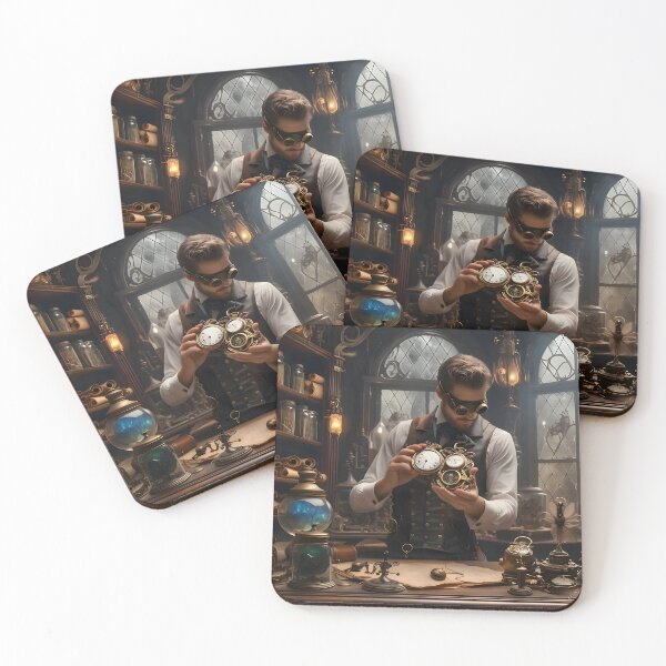 Item preview, Steampunk watchmaker in mysterious workshop designed and sold by _RudeMango.