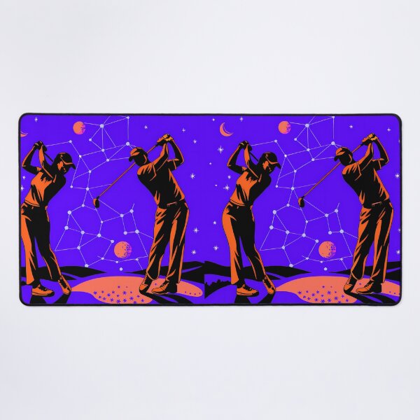 Item preview, Golfers Swinging Beneath a Starry Sky designed and sold by ART ATTACK ZONE.