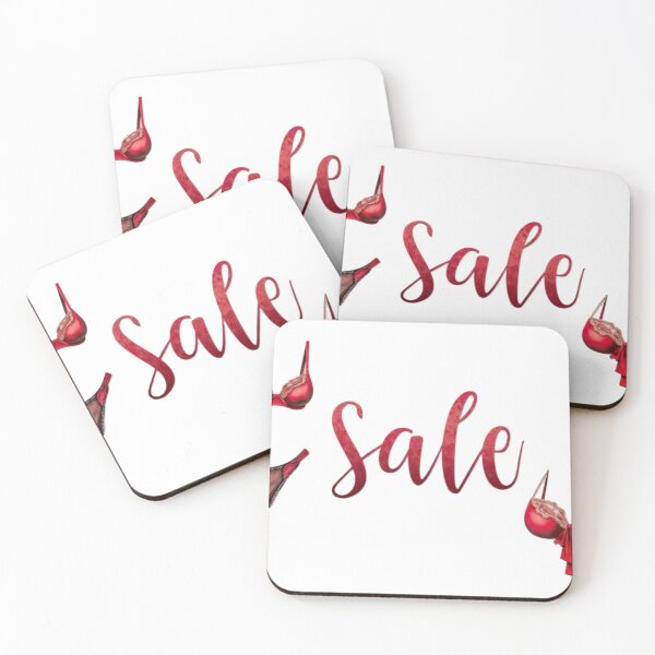 Item preview, Red Sale Text with Lingerie Items on Black Background designed and sold by Creative88Art.