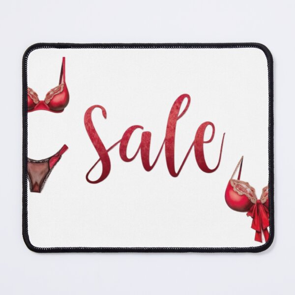 Item preview, Red Sale Text with Lingerie Items on Black Background designed and sold by Creative88Art.