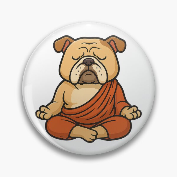 Item preview, English Bulldog Meditating - PAWS and Breathe designed and sold by VestaDesigns.