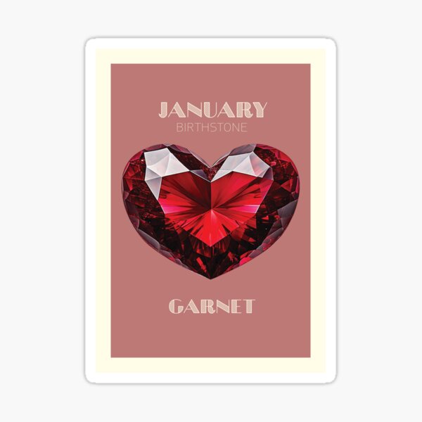 Item preview, January Birthstone - Garnet Heart Poster designed and sold by fatchairprint.