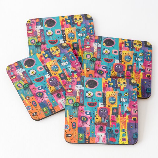 Item preview, Abstract Street Art Graffiti Characters Colorful Urban Wall Art Digital Print designed and sold by AnnDesignStudio.