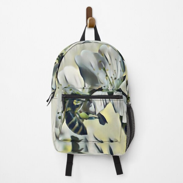Item preview, 7 Dreamy Bee Moments in White Flower Clusters | Soft Floral Nature Art designed and sold by POETTICA.