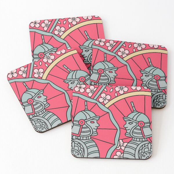 Item preview, Samurai with Floral Background designed and sold by ART ATTACK ZONE.