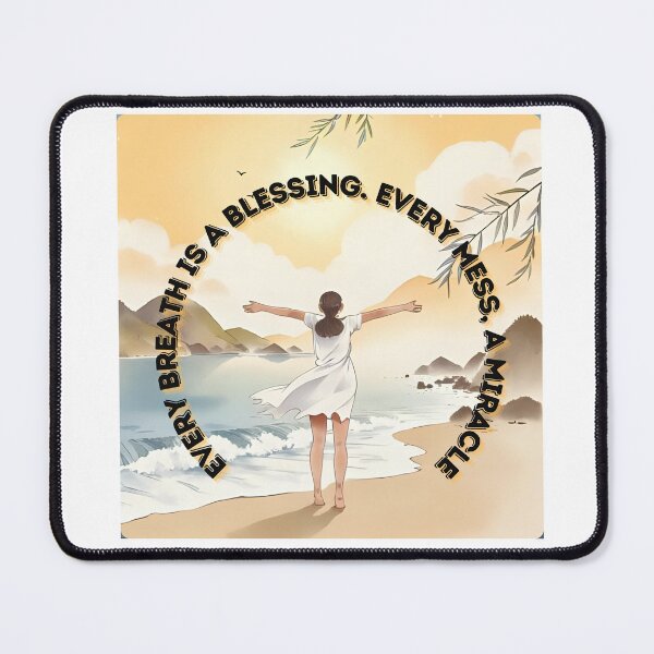 Item preview, Every Breath Is A Blessing – Optimistic Affirmation designed and sold by Paws and Ink Art.