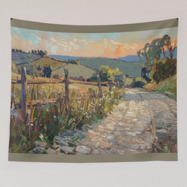 Item preview, Golden Hour Pathway – French Countryside Impressionist Landscape. Art By Carraann  designed and sold by CARRAANN.
