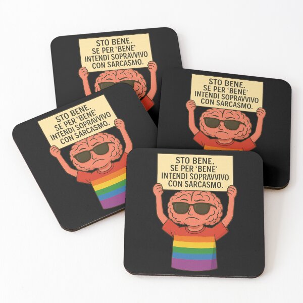 Item preview, Sopravvivo con sarcasmo – Cervello Pride designed and sold by IroniaeCo.