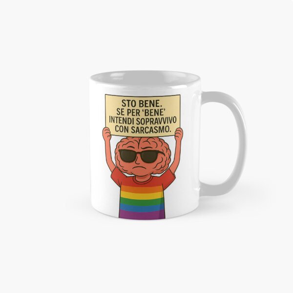 Item preview, Sopravvivo con sarcasmo – Cervello Pride designed and sold by IroniaeCo.