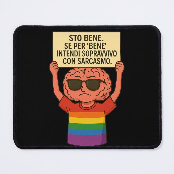 Item preview, Sopravvivo con sarcasmo – Cervello Pride designed and sold by IroniaeCo.
