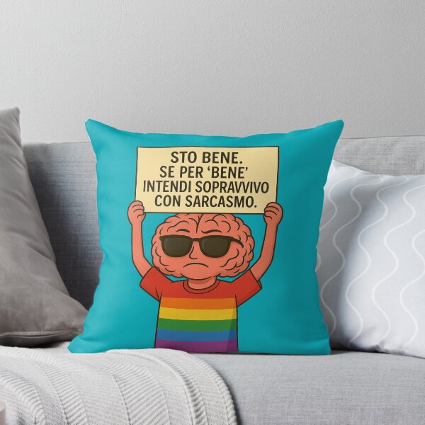Item preview, Sopravvivo con sarcasmo – Cervello Pride designed and sold by IroniaeCo.