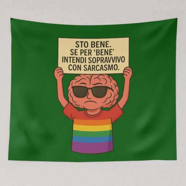 Item preview, Sopravvivo con sarcasmo – Cervello Pride designed and sold by IroniaeCo.