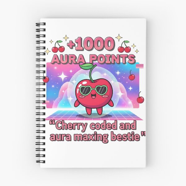 Item preview, Aura Points Cherry Coded Bestie Vaporwave Aesthetic Digital Art Print designed and sold by AnnDesignStudio.