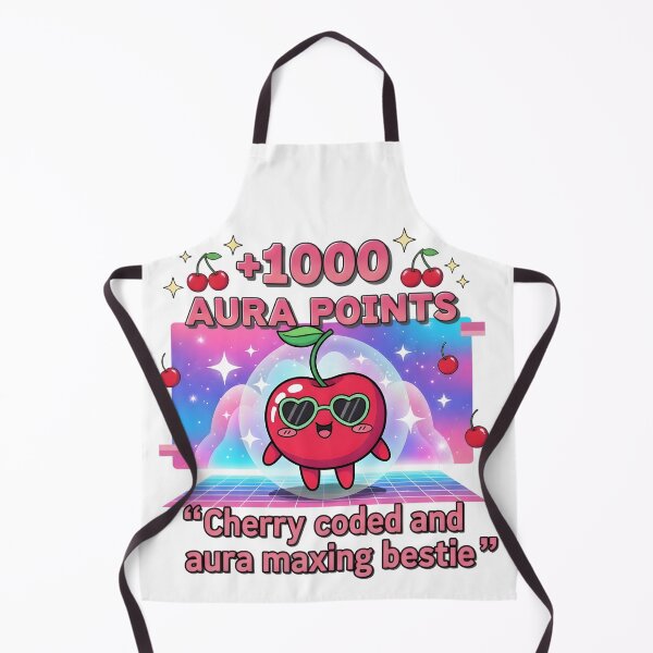 Item preview, Aura Points Cherry Coded Bestie Vaporwave Aesthetic Digital Art Print designed and sold by AnnDesignStudio.