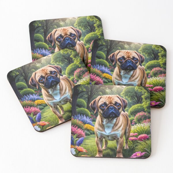 Item preview, Clarence Fawn Puggle Dog Portrait Painting designed and sold by Heart and Soul Studio.