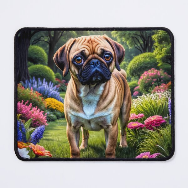 Item preview, Clarence Fawn Puggle Dog Portrait Painting designed and sold by Heart and Soul Studio.