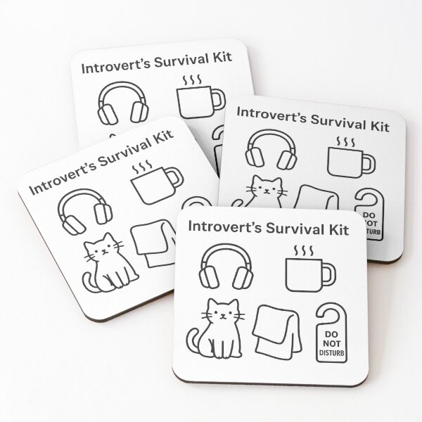 Item preview, Introvert’s Survival Kit – Cozy Essentials for Alone Time designed and sold by CheekyCharme.