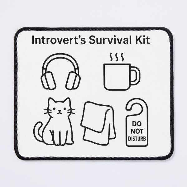 Item preview, Introvert’s Survival Kit – Cozy Essentials for Alone Time designed and sold by CheekyCharme.